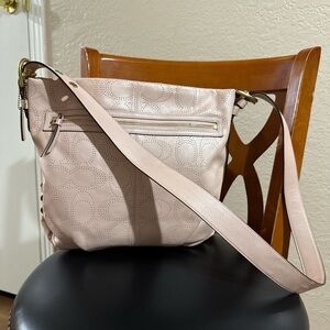 COACH Perforated Leather Hobo Bag